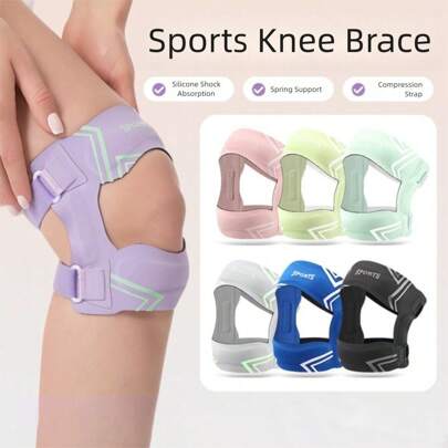 1 件可调节运动护膝双绑带透气膝盖支撑带髌腱稳定带，适用于膝盖疼痛