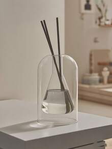 1 Piece Of Simple Luxury Style Glass Aromatherapy Bottle Unique Home Fragrance, Aromatherapy Bottle, Glass Aromatherapy Bottle, For Home, Perfume, Holiday Gifts, Decoration, Delicate Glass Aromatherapy Bottle, For Living Room, Bedroom, Elegant Home Fragrance Accessories, Simple And Luxurious Style Design, Stylish Glass Essence Bottle, Fragrance Diffusion - Transparent - View 8