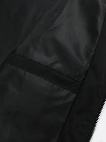 Jaqueta corta-vento masculina leve e casual com zíper, agasalho grosso para golfe, ideal para primavera e outono, com bolsos, adequada para caminhadas. - Preto - Ver 11
