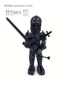 Figurine articulée d'un soldat zombie d'anime - Corps entier imprimé en 3D avec articulations flexibles, matériau plastique, faveur de fête, décoration de bureau, couleurs réfléchissantes uniques, sans électricité nécessaire - Parfait pour Noël, Halloween, Pâques, Thanksgiving. Modèle de guerrier squelette avec mouvement libre