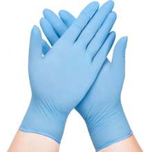 Nitrilhandschuhe Größe M, blaue Nitrilhandschuhe, 100 Stücke pro Packung, puderfreie und latexfreie Einweghandschuhe, Einweg-Küchen- und Mechaniker-Handschuhe, Einweg-Nitrilhandschuhe (Größen M, L und XL)