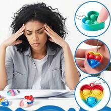 10/24/40/100个装 情人节礼物、派对小礼品、泡泡球玩具、迷你挤压泡泡球、感官解压玩具、生日礼物、课堂奖励、礼品袋/礼品盒、颜色随机 - 彩色 - 查看 6