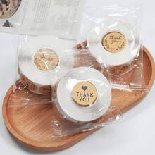500张牛皮纸感谢贴纸，3种款式可选，1英寸圆形，适用于小型企业、烘焙店、饮料产品、礼品包装DIY、信封、卡片、花束、封口标签，PVC无粘性贴纸 - 牛皮紙感謝 - 查看 5