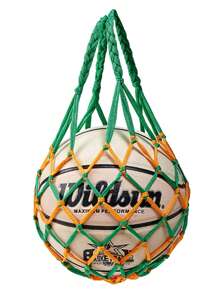 1 buc. Geantă de baschet din nailon durabilă, geantă portabilă de volei pentru fotbal, suport pentru minge sportivă pentru o singură minge, potrivită pentru articole sportive și accesorii pentru pungi de plasă, consumabile pentru jocuri mari pentru fanii fotbalului, consumabile pentru petreceri de fotbal, geantă de baschet, geantă groasă țesută, geantă de depozitare a mingii de baschet, geantă de baschet de mare capacitate, geantă de baschet pentru fotbal