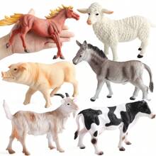 Große Bauernhoftiere Figuren, realistische Simulation Jumbo Plastik Bauernhof Figuren Tierspielzeug Lern- und Bildungsset Partyfavoritten Badespielzeug Cupcake Topper für Kleinkinder Kinderzimmer Dekoration