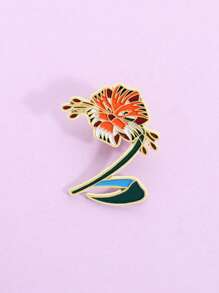 1PC Fantasy Anime Tiger Lily Enamel Pins Beautiful Floral Metal Brooches Backpack Lapel Hat Badges Fashion Jewelry Gift For Friends