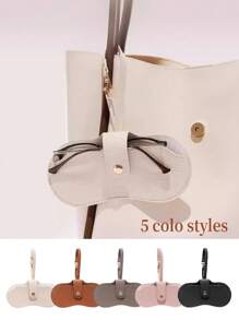 1 pieza Bolsa compacta para gafas, Bolsa portátil para gafas, Bolsa de almacenamiento para gafas de sol y de miopía, Bolsa colgante protectora anti-pérdida