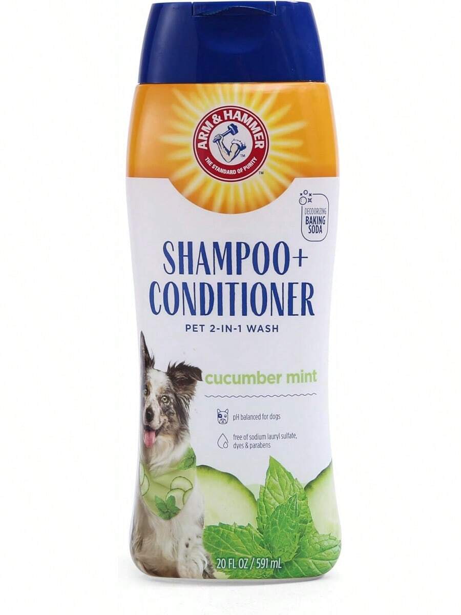 Champú y acondicionador 2 en 1 Arm & Hammer para perros| Champú y Acondicionador para Perros en| Pepino y menta, 20 oz - 1 - Ver 1