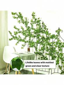 12 Pack Fake Vines For Room Décor, HXWEIYE Artificial Ivy Greenery Garland Fake Leaves Hanging Plants Vine For Bedroom Aesthetic Wedding Party Garden Greenery Decor Outdoor Indoor Wall Décor