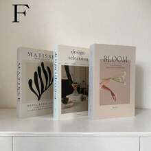 1 pieza/3 piezas Libros falsos plegables, Juego de libros falsos de lujo para decoración de sala de exposición, mesa de café, villa, hotel, hogar, fotografía