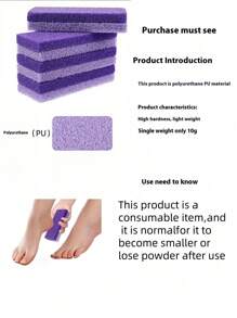Foot Pumice Stone Exfoliating File, Callus And Dead Skin Remover, Heel Brush, Salon Foot Scrubber Pad, Men's And Women's Pedicure Exfoliation Tool,Callus Removal & Foot Brush And Pedicure Exfoliation Tools, For Dead Skin