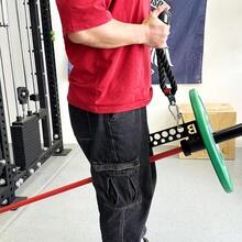 Accesorio de collar de sentadillas SHIBelt para barras de 2" para equipo de gimnasio en casa, con dos enchufes protectores para barra - Negro - Ver 7