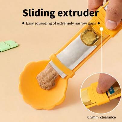 猫条喂食勺干净卫生，不用脏手，喂猫条快捷方便，不浪费猫条挤压器，耐用防咬勺，宠物用品