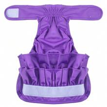 源头工厂母狗生理裤家用款可洗狗裤月经尿布宠物生理裤1件荷叶边设计宠物卫生裤2件宠物狗/猫小型犬幼犬可爱舒适什锦装 - 彩色 - 查看 3