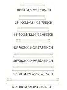 1 pièce/2 pièces, options de tailles multiples (mince 1,3 cm, épais 2,2 cm) Tringle à rideaux moderne à tension réglable - Tringle extensible robuste, sans perçage nécessaire, tringle télescopique, convient pour la douche, le placard, la fenêtre, le porte-serviettes - Accessoires de maison en fer et en caoutchouc