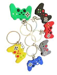 6pcs/Set Random Color Game Themed Keychains - Multicolor - View 9