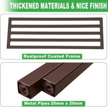 2 Pack Metal Plant Stand Outdoor Plant Shelf Indoor,1 Tier Heavy Duty Plant Stands For Multiple Plants,26" L X 10.12" H X 8.75" W,Coffee - 芥末黃 - 查看 5