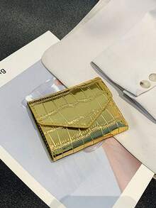 1-Piece Women's Stylish Glossy Crocodile Pattern Wallet, Compact And Exquisite, Easy To Carry, An Excellent Choice For Gifts - Pink - View 11