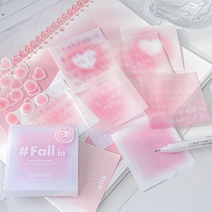 1 件腮红记事本，渐变硫酸纸笔记本，多功能学习记事本，学校用品，返校 - 彩色 - 查看 1