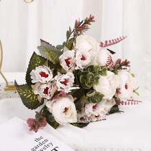 Artificial Peonies Silk Peony Flowers Artificial Flowers Plants For Home Hotel Wedding Christmas Tables Home Flowers Vase Decor