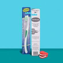 Orthodontic Toothbrush For Brs Soft Bristle Brs Toothbrush For Dults Nd Ngled Bristles For Better Ccess Round Brckets Nd Rchires Comfort Silic Grip 1 Count - 如圖 - 查看 3