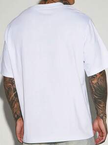 Summer Casual Plus Size Men's "God Is Good" Simple Letter Print T-Shirt, Breathable And Machine Washable Sports Crew Neck Short Sleeve Top 2026 - trắng - Xem 3