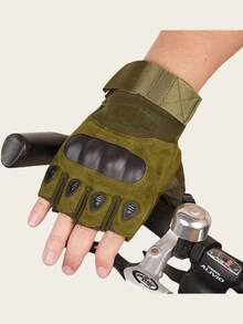 1pair Half Finger Tactical Gloves For Men's Outdoor Cycling, Anti Slip And Wear-Resistant Sports, Mountain Climbing, Fitness And Combat Training Gloves - Multicolor - View 6