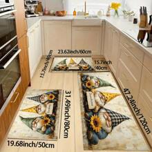 1 件秋季小矮人印花仿羊毛 TPR 底部门垫、浴室垫、厨房垫、洗衣房垫、节日氛围装饰、家居装饰、派对装饰、婚礼装饰、餐厅装饰 - ZFYR-017 - 查看 4