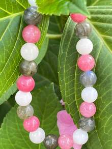 女士正能量手链天然石情感手链水晶精神珠宝教师妈妈50岁21岁生日大姐姐礼物