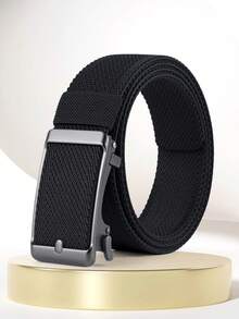 男士棘轮皮带，独特的带扣设计，搭配优质纹理尼龙弹性带，合金自动滑动带扣，可快速释放，舒适透气，适合日常穿着