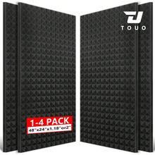 TOUO Sound Absorbing Foam Panels 47.2"X23.6"X2"/1.18" Noise Reduction Wall Acoustic Panels For Studio Office Gaming Room Podcast Space High-Density Soundproof Board 1–4 Pieces 8 Colorful - Multicolor - View 1