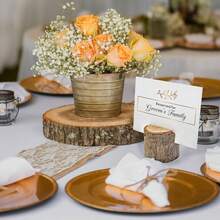 Wooden Table Card Holder Stand Number Place Name Menu Wedding Party Decor - Brown - View 8
