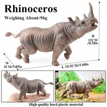 大型镂空仿真野生动物模型玩具狮子老虎棕熊犀牛大象儿童益智玩具万圣节圣诞节复活节派对装饰摆件礼物 - 彩色 - 查看 8