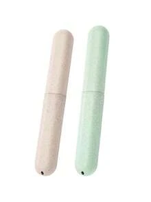 3/2/1pc Toothbrush Holder, Mixed Color, Toothbrush & Toothpaste Storage Container, Dental Care, Travel Friendly, Compact Design, Easily Fits In Luggage, Suitable For Bathroom, Bedroom, Home Travel Essentials Vacation Holiday - Multicolor - View 18