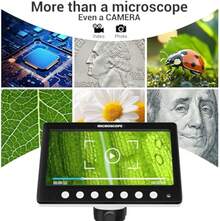 7-Inch/ 4.3-Inch Digital Microscope 1000X Magnification IPS LCD Digital Microscope - High-Definition Coin Collector's Tool With 8 Adjustable LEDs, Windows Compatible, Ideal For Adults And Hobbyists - 1200X - View 6