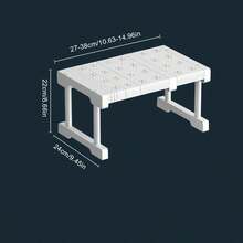 1 件可扩展衣柜架免打孔衣柜张力架可调节收纳架衣柜隔断分层架适用于橱柜衣柜橱柜厨房浴室 - 9.45in-24cm - 查看 6