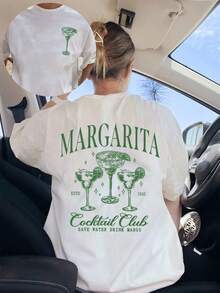 Plus Size Women's Summer Margarita Cocktail Graphic T-Shirt,Casual Comfort Top Daily Wear | Plus Size Women Clothes,Plus Size Tops,Tops Plus Size Women,Curvy Plus Size Clothes,Plus Tops,Plus Size T Shirts,Plus Size Maternity Clothes,Tshirts Women Plus Size,Birthday Gift - White - View 7