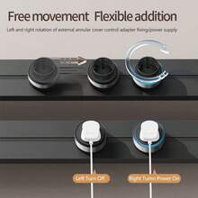 Track Socket 歐標電源插座延長器，附 USB Type C 轉接頭，高功率壁掛式，適用廚房、辦公室、居家電路翻新，可拆卸插頭，省空間，易安裝，多功能快充接口，現代白色飾面 - 黑色 - 查看 6