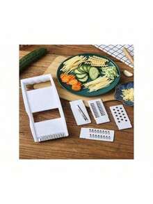 Vegetable Chopper, Multifunctional Fruit Slicer, Handle Food Grinder, Vegetable Slicer, Onion Chopper With Multiple Interchangeable Blades, Household Shredded Potatoes, Kitchen Utensils, Kitchen Tools - Random Color - View 4