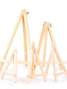 1 Pieza de Caballete de Arte de Madera - Caballete de Exhibición Triangular Portátil para Lienzos, Fotos, Letreros - Caballete de Pintura de Escritorio Adecuado para Artistas, Ferias Artesanales, Bodas - Soporte Universal para Obras de Arte, Útiles Escolares, Vuelta al Colegio