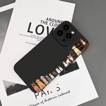 Funda de teléfono móvil estética de moda, lindo patrón de perro de dibujos animados, adecuado para iPhone 16promax 16pro 16plus 16 15promax 15pro 15plus 15 14promax 14pro 14plus 14 13promax 13pro 13 12promax 12pro 12 11promax 11pro 11 Compatibilidad, selección perfecta de regalos, protección contra caídas. - Negro 076 - Ver 3