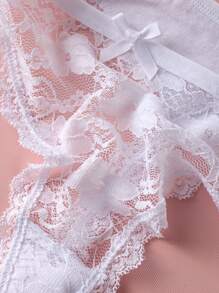 3 Packs Women Sexy Lace Patchwork Thong Panties, Comfortable Soft And Skin-Friendly Underwear