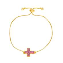 A And Posh Zirconia Cross Pendant Bracelet. It's Great For Christians To Wear. You Can Wear It When Praying Or In Your Daily Life.