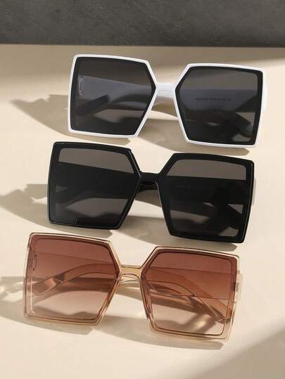 超大塑料镜框方形经典复古时尚眼镜，适合度假、旅行、运动、海滩、驾驶、休闲、街头、钓鱼、户外活动、街头时尚、夏季海滩度假派对等场合。