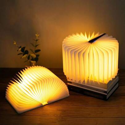 Đèn đọc sách bằng gỗ, đèn ngủ LED, đèn bàn gấp gọn, quà tặng trang trí nhà cửa và văn phòng.