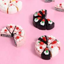 10pcs Dollhouse Miniature Food Cakes: Mini Kitchen Cake Shop Desserts Scene Realistic Dessert Model