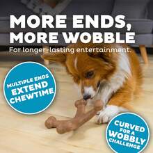 Outward Hound Dogwood Wood Durable Dog Chew Toys, Real Wood &Amp; Calming Hemp, 2-Pack, Medium