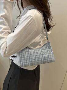 Bolso de hombro con cremallera para mujer, de estilo minimalista, casual y elegante