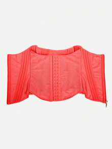 Feelingirl High Compression 15 Built-In Steel Bone Tummy Control Waist Trainer - Red - View 9