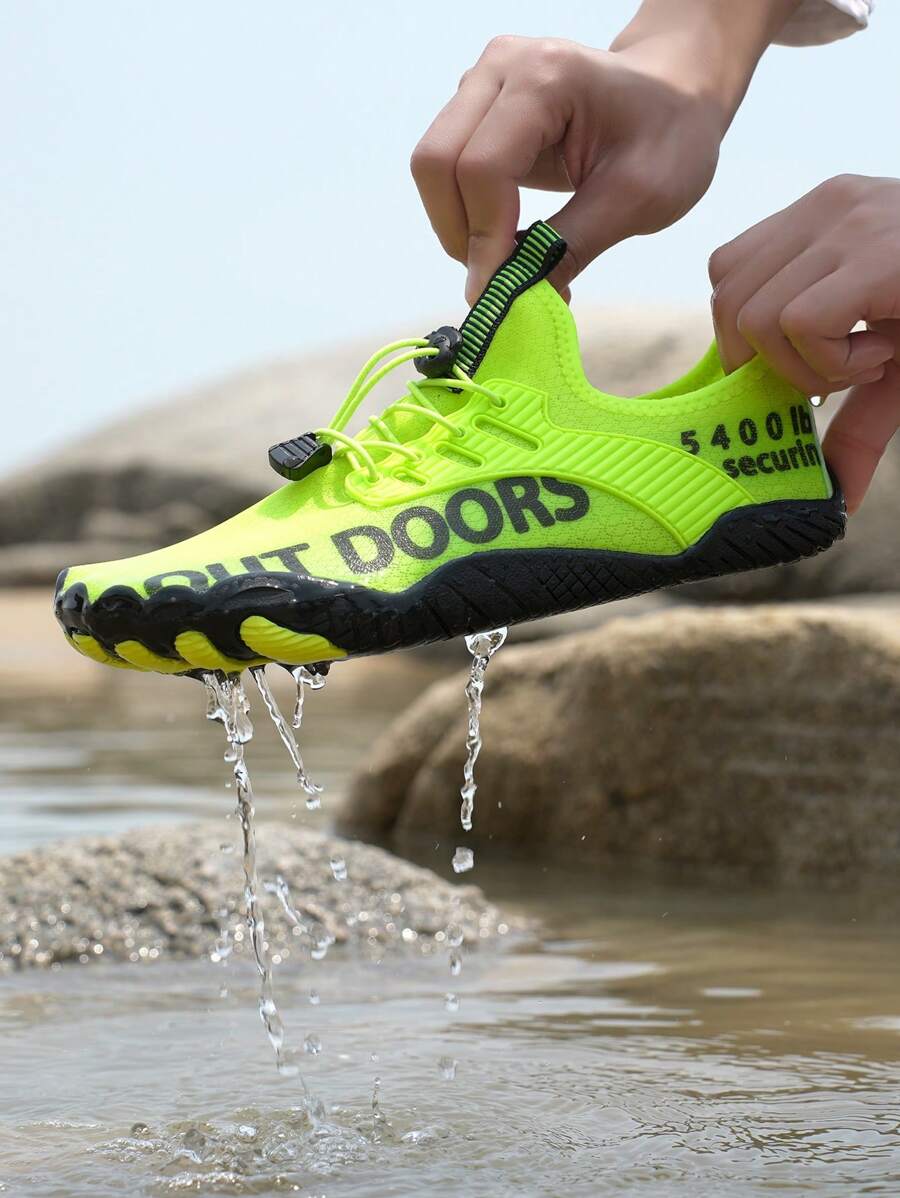 Unisex Quick-Dry Anti-Slip Water Shoes - Breathable Five-Toe Water Sports Shoes For Beach, Swimming, Surfing And Hiking - Durable Rubber Soles, Lace-Up Closure, Suitable For All Seasons - Aqua Shoes